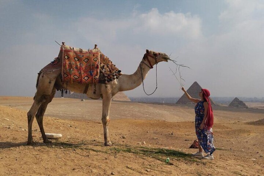 Thrilling Half-Day: Discover Pyramids, Sphinx, Camel Ride& Lunch!