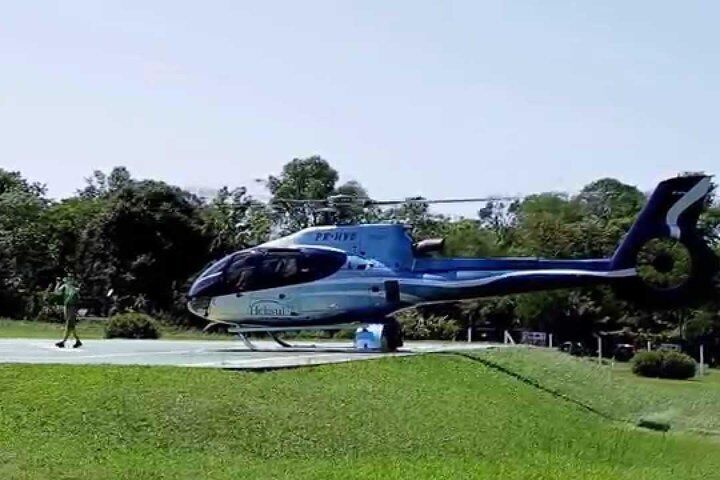 Helicopter over the Falls