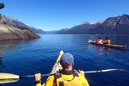 Kayak paddling adventure around Bariloche