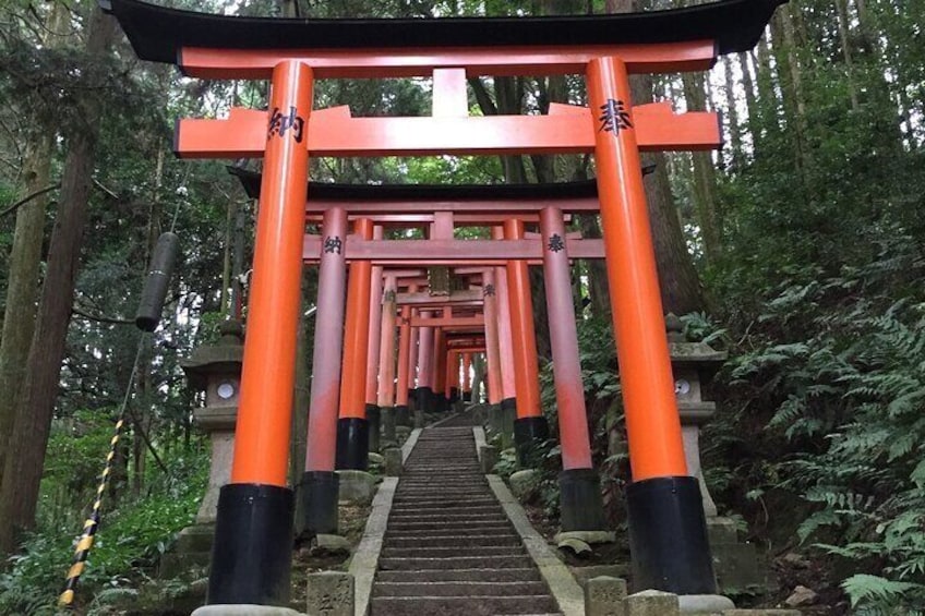 Inari shrine's symbol, red Shinto gates.