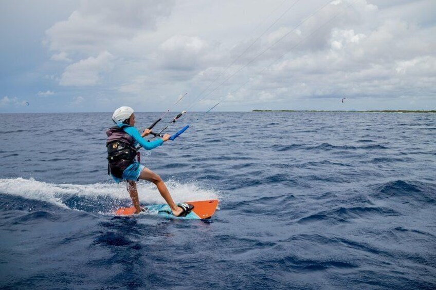 waterstart kitesurfing bonaire