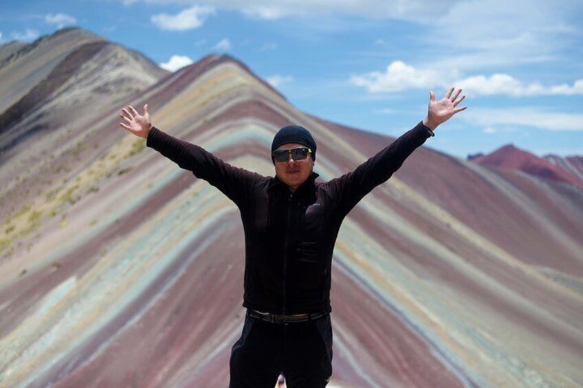 Be one of the first at the Top of Rainbow Mountain