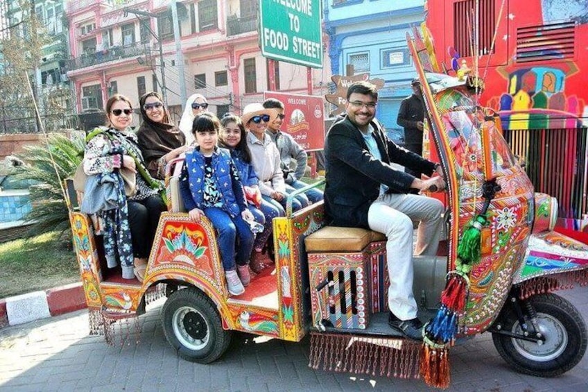 Tourist Visiting Food Street in Lahore Through Rangeela Rikshaw