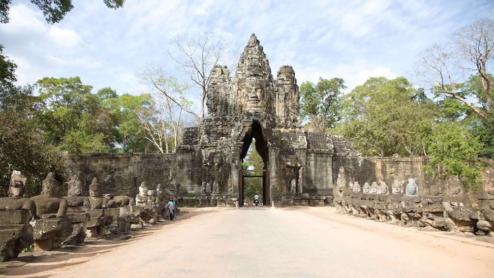 angkor thom south gate in siam reap