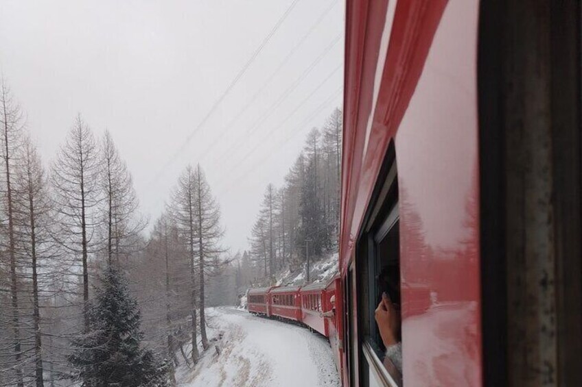 Bernina Train Swiss Alps & St Moritz From Milan