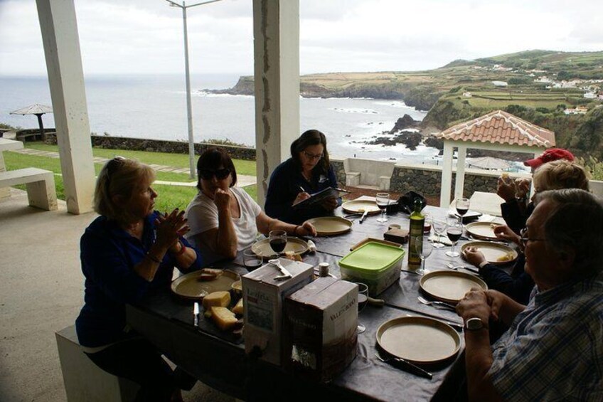 Outdoor Lunch with traditional foods