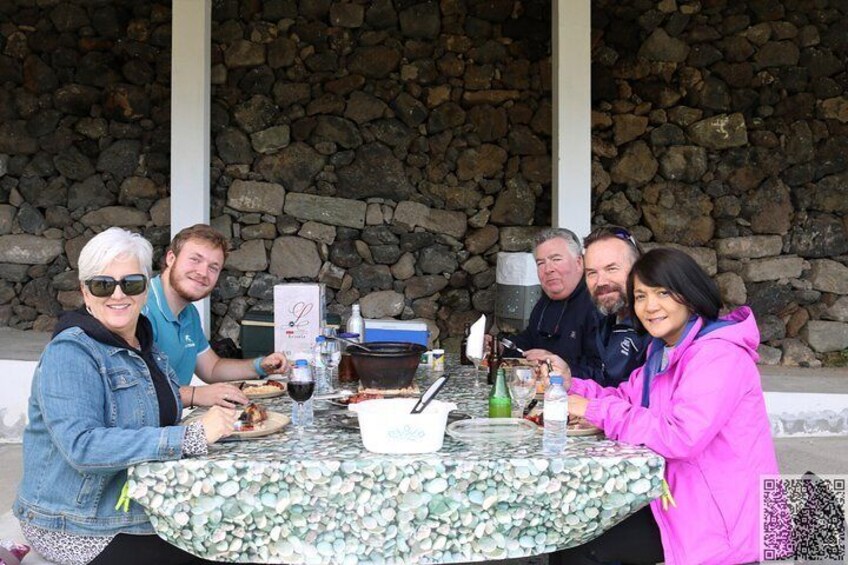 Outdoor Lunch with traditional foods