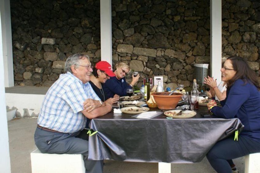 Outdoor Lunch with traditional foods