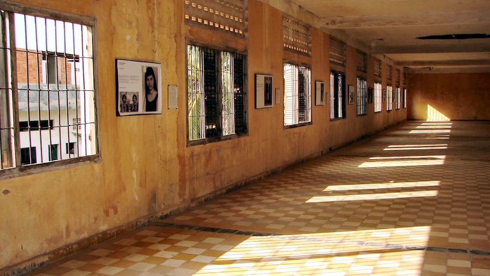 View inside the Tuol Sleng Genocide Museum in Phnom Penh