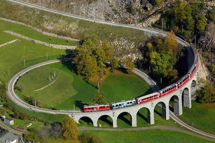 Bernina Train and Swiss Alps, full day tour. Departure from Milan