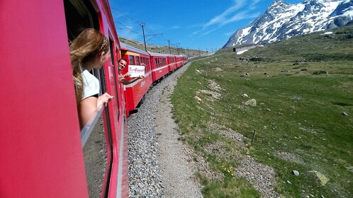 Bernina Train and Swiss Alps, full day tour. Departure from Milan