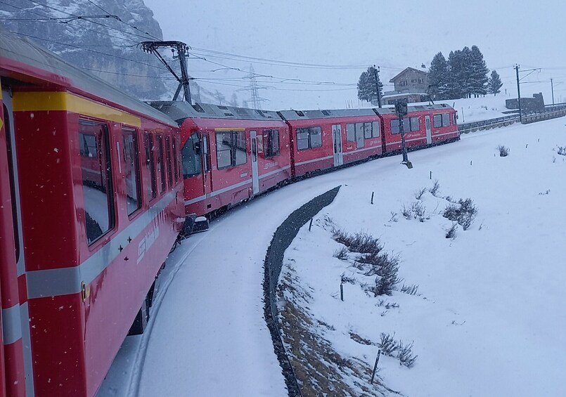 Bernina Express and Swiss Alps 1 day tour, pick up from hotel.