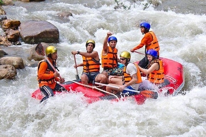 Phuket Adventure Day Tour for Rafting 7 Km., Zipline, Waterfall and Lunch