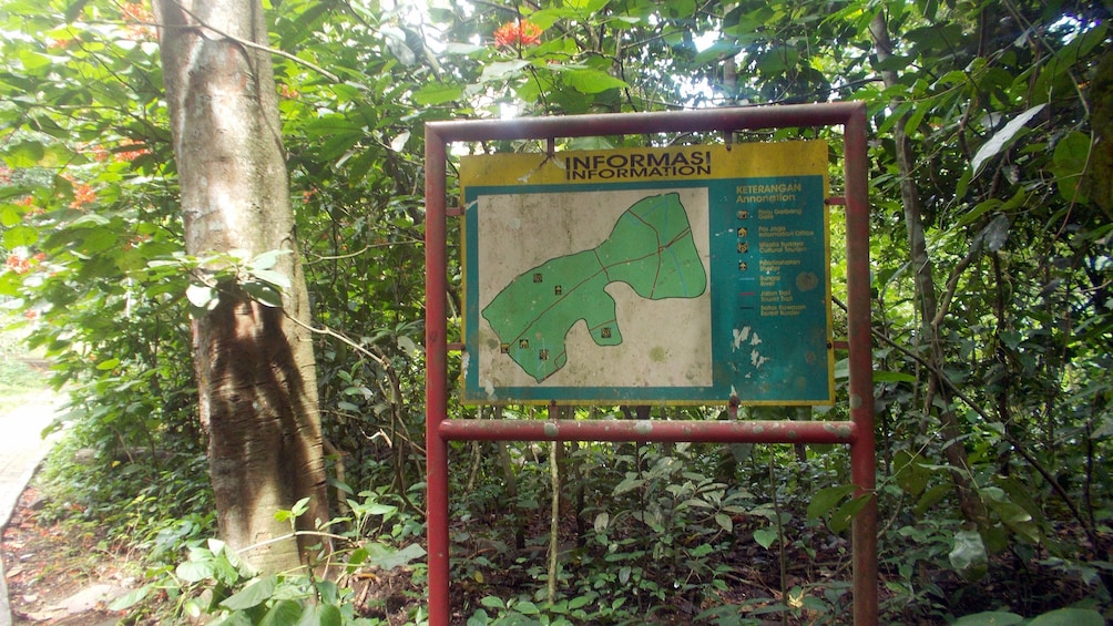 Show item 4 of 4. Information sign at a park on Lombok Island