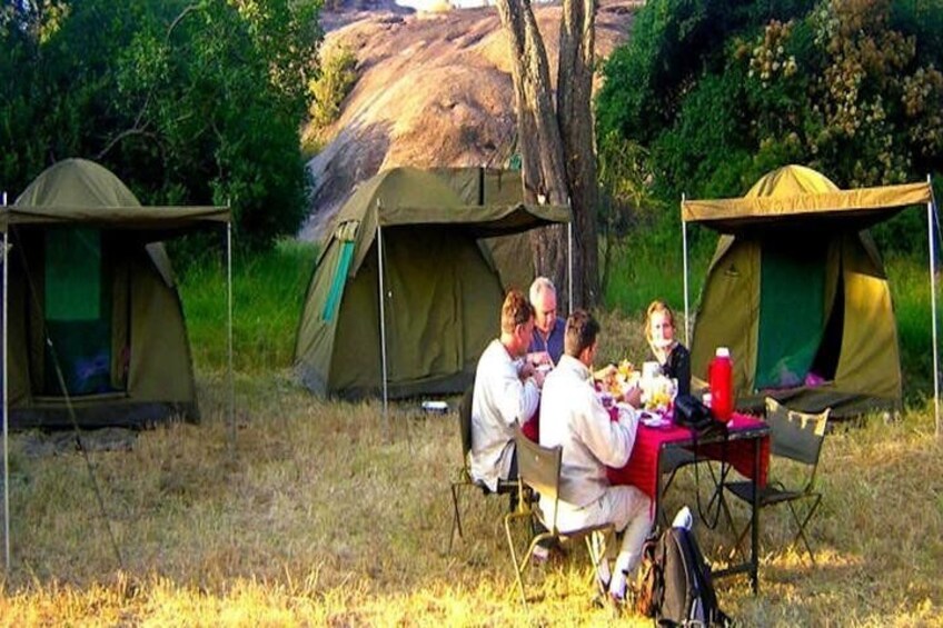 dinning at the seronera