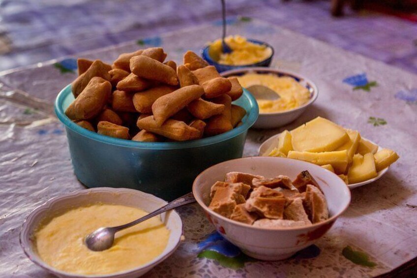 Typical Kazakh dish (breakfast set)