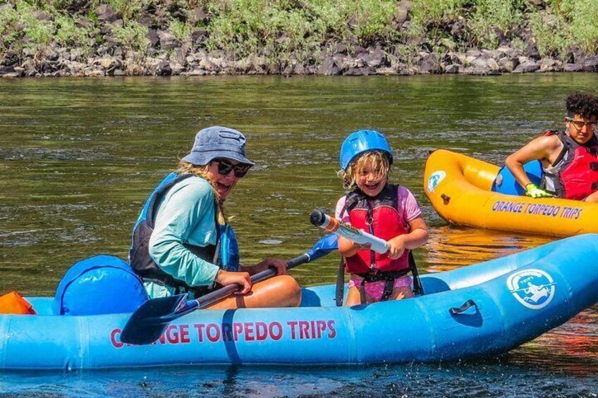 Smaller kids can hop in a kayak with a guide to experience the near water float.