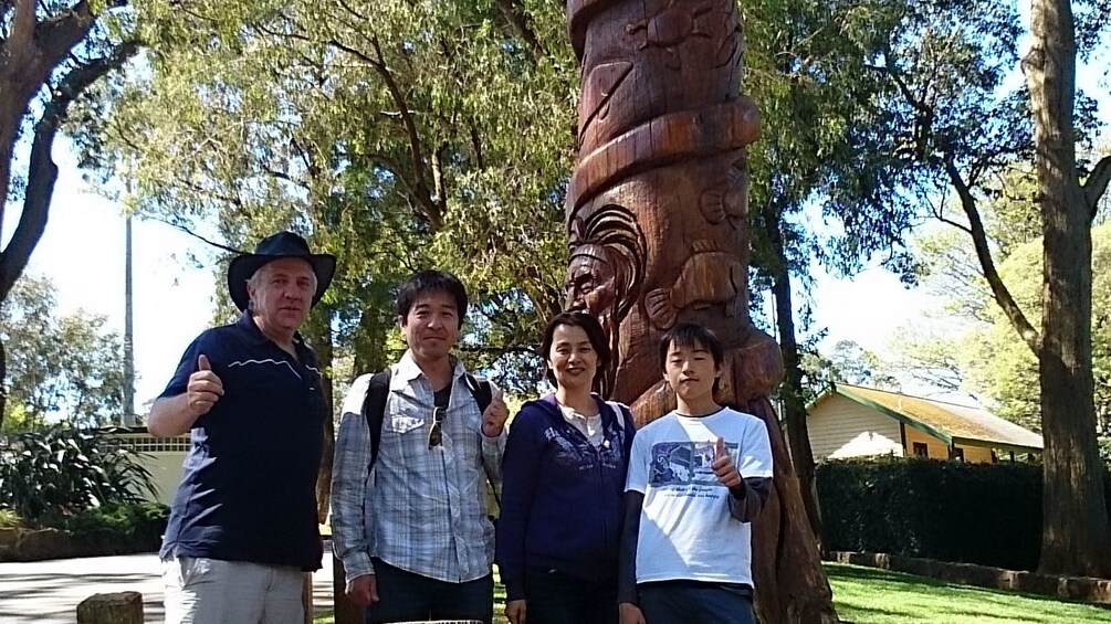 Carved wooden podium in Melbourne