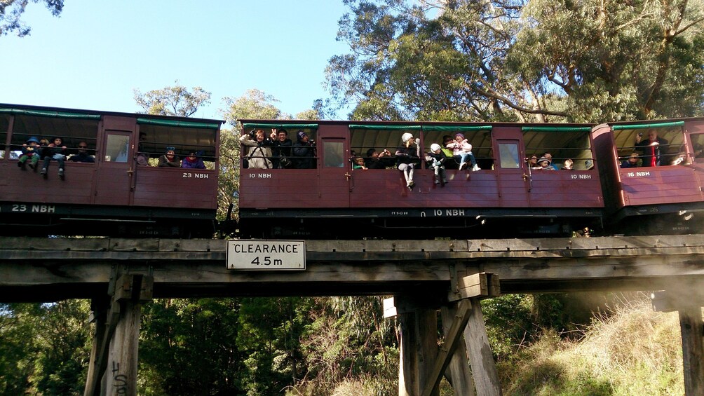 Riding the locomotive in Melbourne