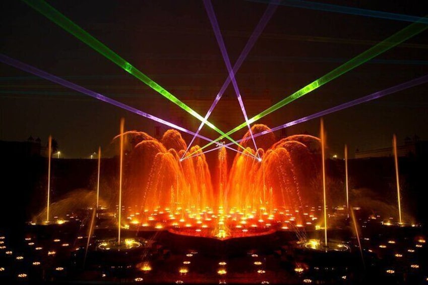 Water Show at Akshardham Temple in Delhi