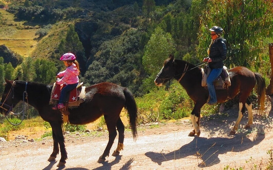 Horseriding back in Saqsayhuaman and inca ruins Cusco