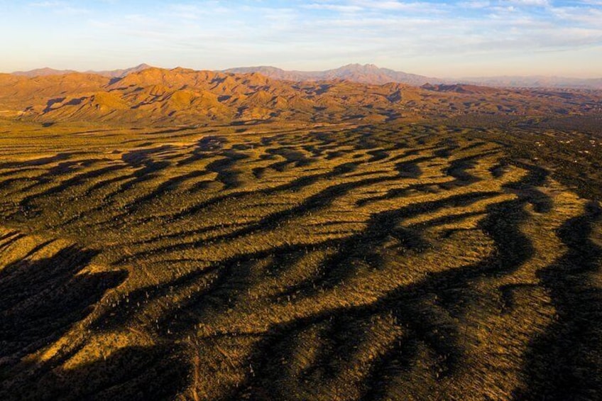 Overhead view of our trail in the Tonto National Forest, Northeast Scottsdale, Arizona. 