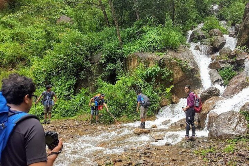 Water fall on the trail 