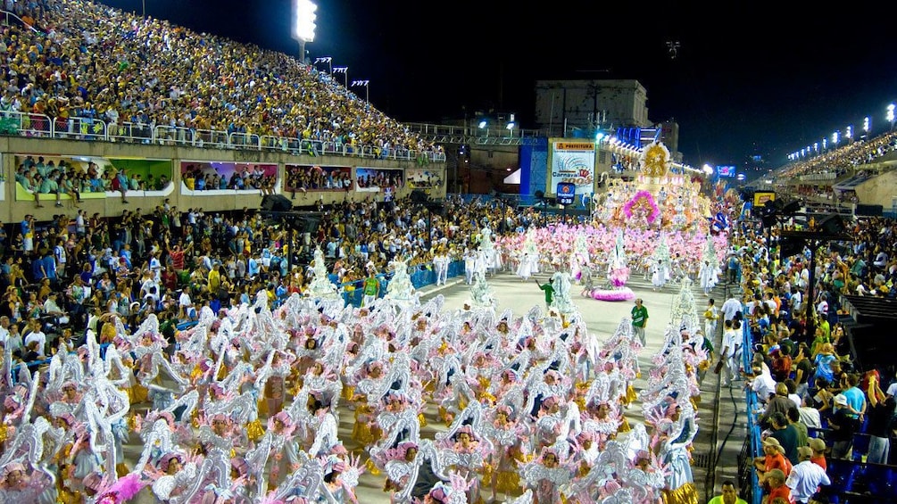 Parade of dancers during Carnival in Rio de Janeiro