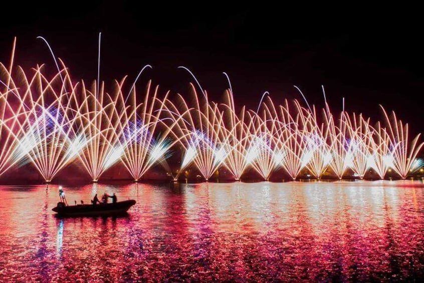 Experience the Malta fireworks festival from a catamaran