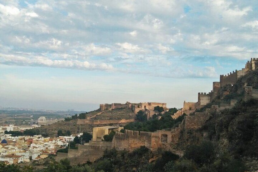 Breathtaking view over the city of Sagunto and it's magnificent castle.