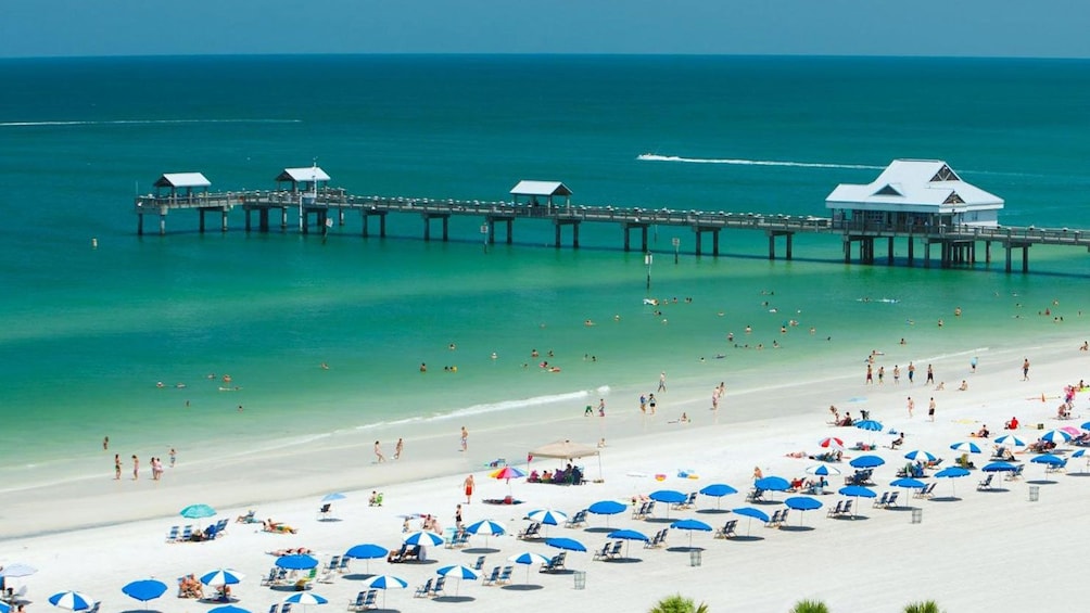 Long pier at Clearwater Beach in Clearwater, Florida.