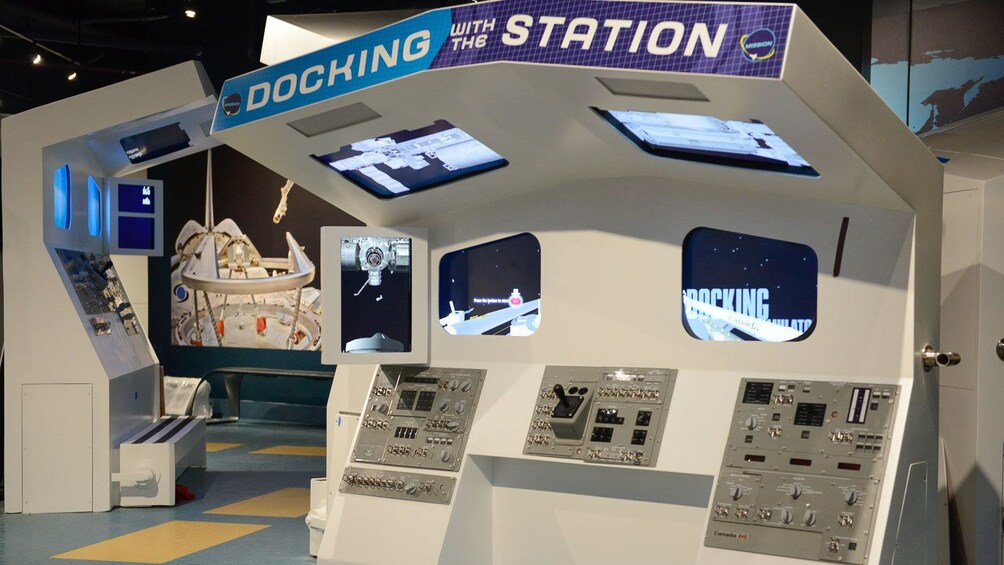 Docking station simulator at Kennedy Space Center in Orlando.