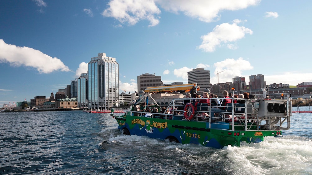 Harbour Hopper with city view in the background