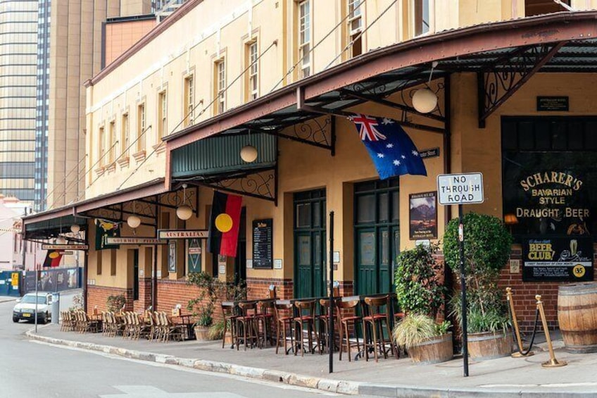 Take a break and libation at the Australian hotel