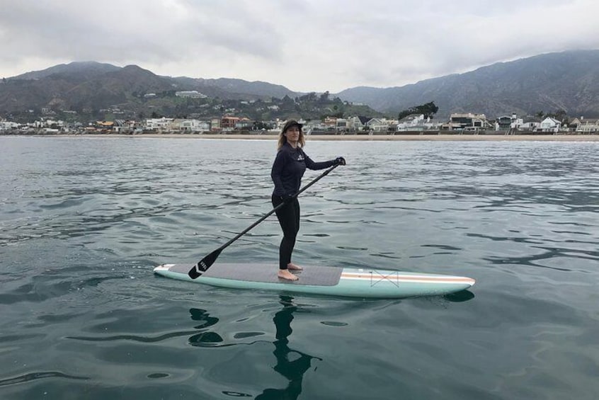 Paddle boarding tour up the coast of Malibu