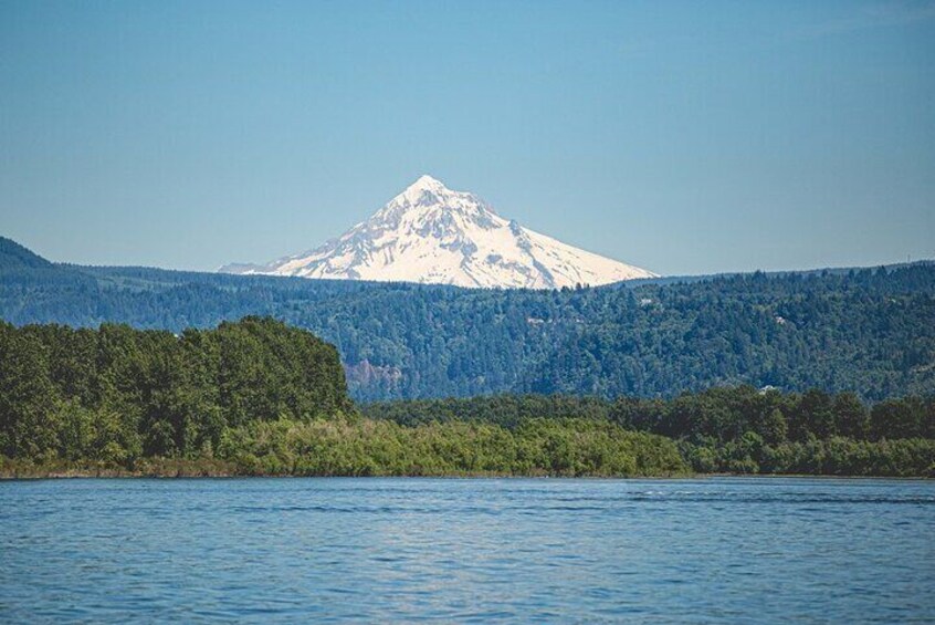 View of Mt. Hood from the river