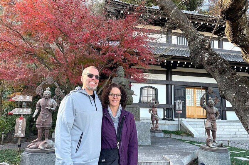 Hasedera with autumn leaves in December