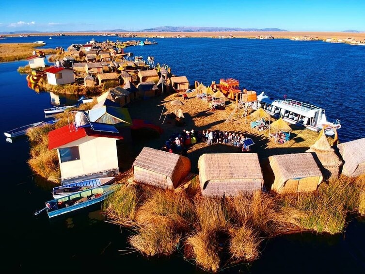 Sleep on Uros Island on Lake Titicaca