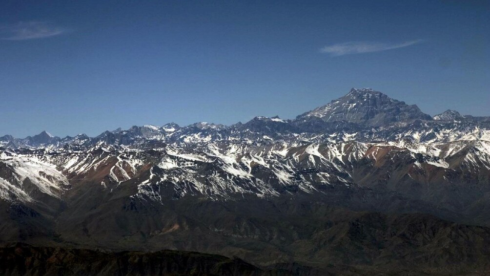View of the Andes mountain range from Atuel Canyon