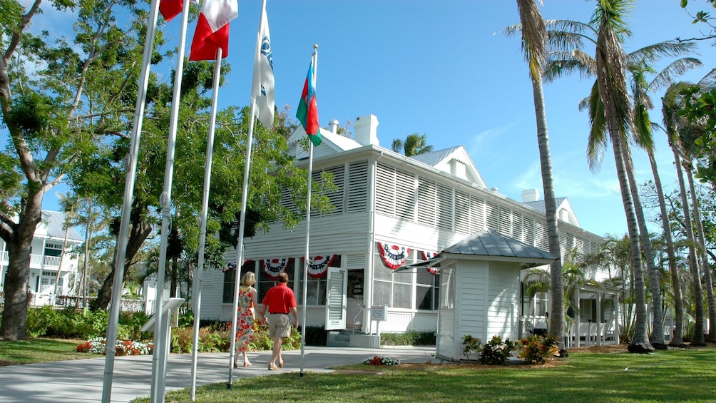 Entering the Harry S Trueman Little White House in Key West