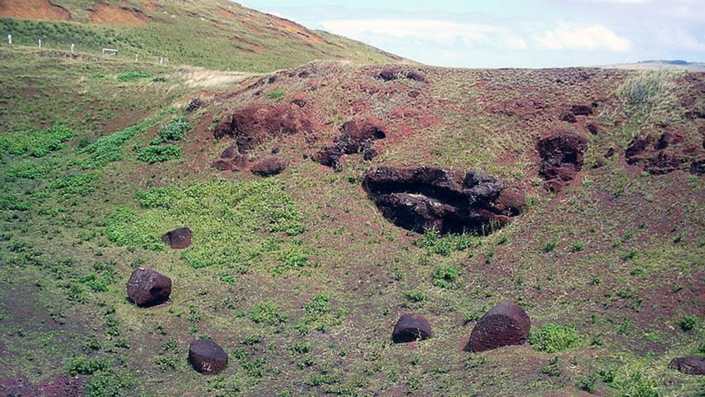 Entrance to small cave on Easter Island