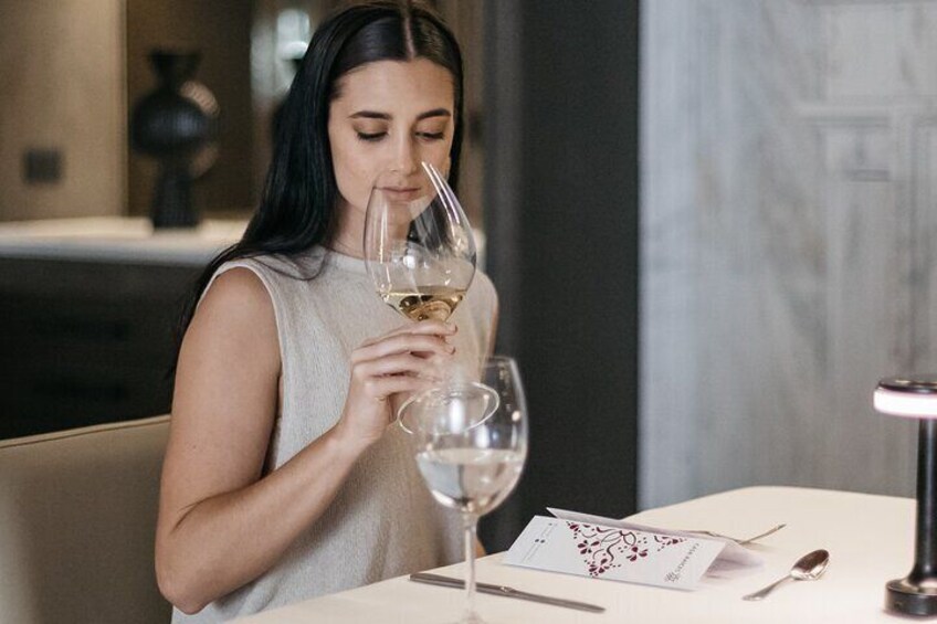 7 course fine dine with local wine pairing at Tres Raices winery