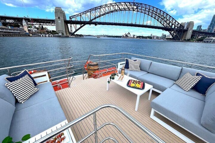 Vivid 90-Minute Sydney Harbour Intimate Catamaran Cruise with Canapes
