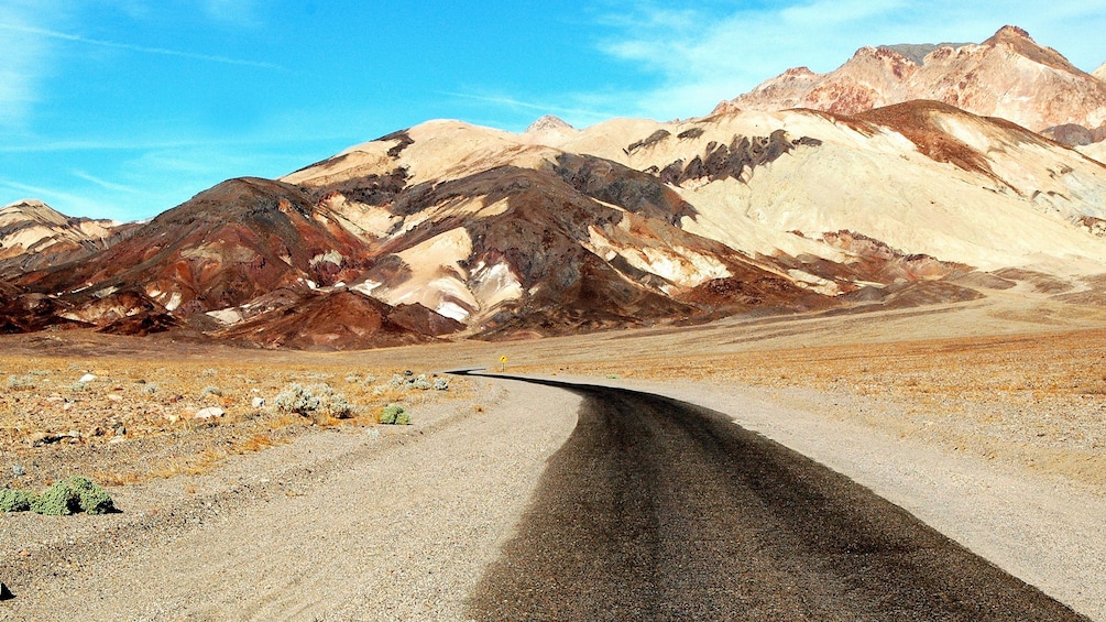 Journey through North America's lowest elevation point on road through Death Valley