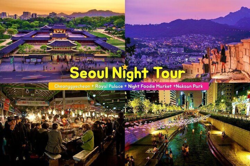 Seoul Night Tour (Gwangjang Market, Royal Palace and Naksan Park)