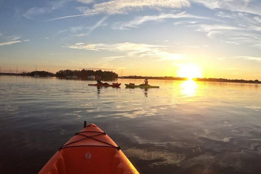 Sunset with kayak rental