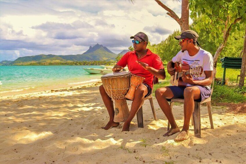 Entertainment and Sega Show on Ile aux Cerfs Island