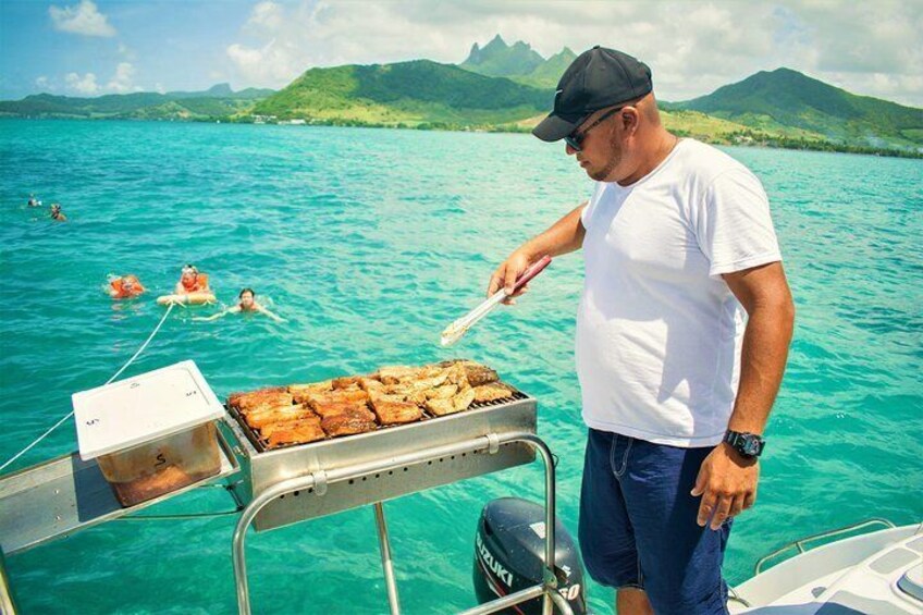 Island Recipe's BBQ Lunch prepared on board