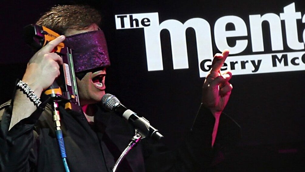 Close up image of Gerry McCambridge at The Mentalist show in Las Vegas