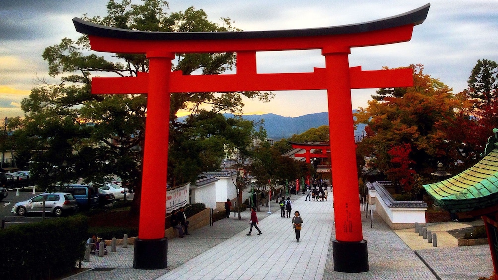 Show item 3 of 5. The grounds of Fushimi Inari shrine in Kyoto